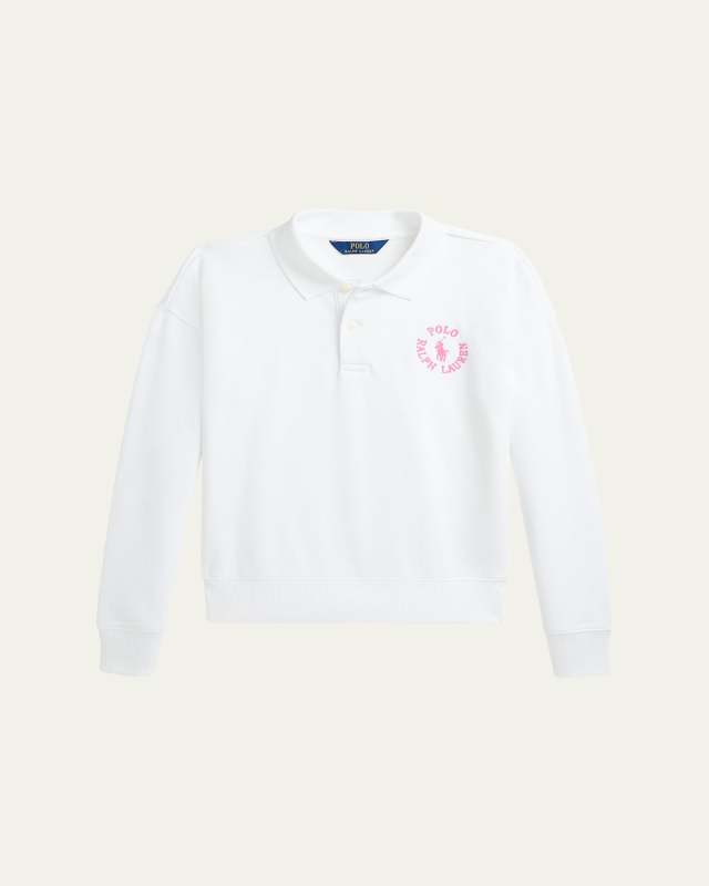 Girl's Polo Embroidered Sweatshirt, Size S-XL